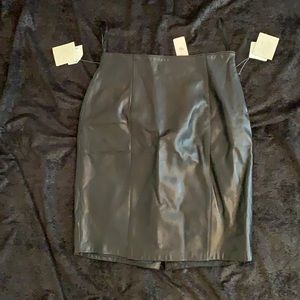 Black Lord and Taylor  leather skirt size 12